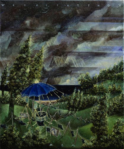 Werkstatthof · Workshop Yard - Painting by Michael Kunze