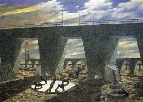 Zeitstillstandsmaschinenölvorkommen · Timestandstillmachine's oil deposit - Painting by Michael Kunze