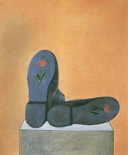Rückansicht unten · Reverse View Below - Painting by Michael Kunze