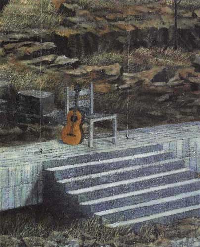 Achter Mittag (Flugwetter)/Detail · Eighth Noon (Flyable Weather)/Detail - Painting by Michael Kunze