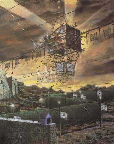 Projektion Pipeline · Projection Pipeline - Painting by Michael Kunze
