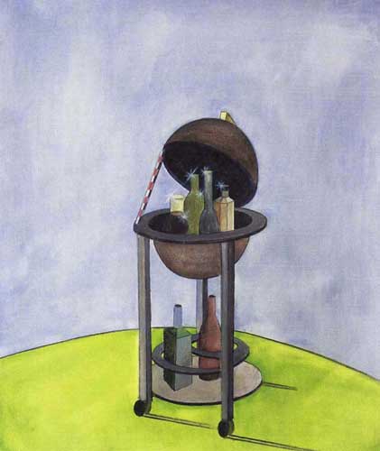 Modell für Projektor · Model for Projector - Painting by Michael Kunze