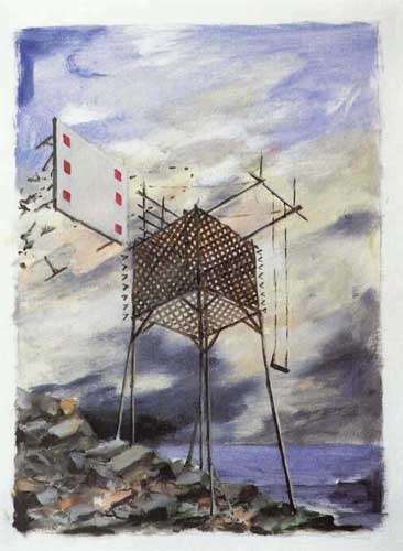 Skizze Projektionsfläche · Sketch (Screen) - Painting by Michael Kunze