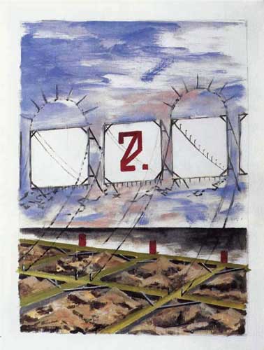 Skizze Projektionsfläche · Sketch (Screen) - Painting by Michael Kunze