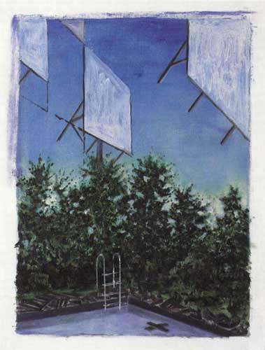 Skizze Projektionsfläche · Sketch (Screen) - Painting by Michael Kunze